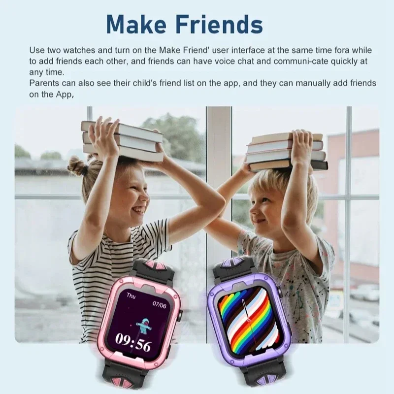 With Whatsapp Chat SOS Phone Call Video Call SmartWatch for Children Kids Smart Watch KT32 Android 8.1 GPS Tracker Watch