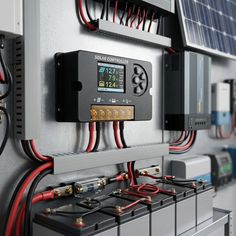 LCD For Solar For Charge Controller Designed for Backup Power Solutions with Memory Function and USB Charging Port 12V 24V