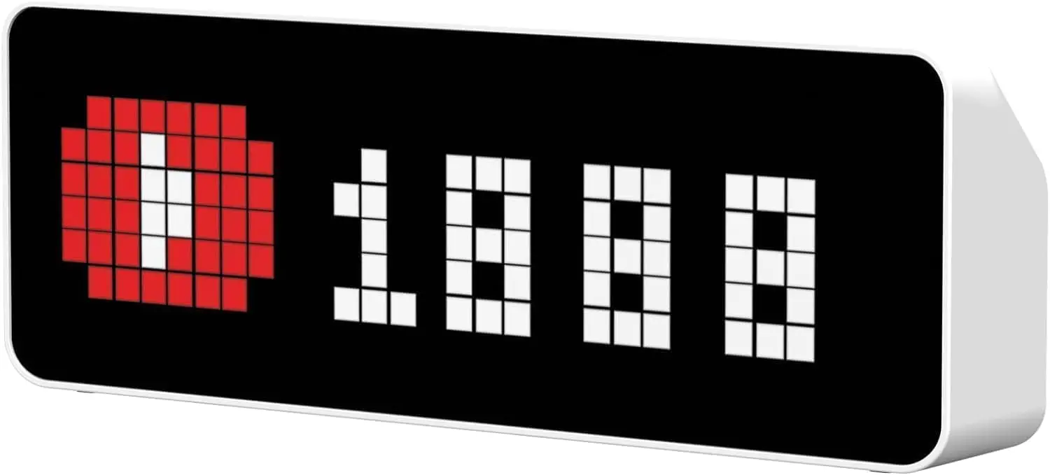 

Smart Pixel Clock with Weather Display, WiFi Connectivity for Gaming Setup and Office Decor