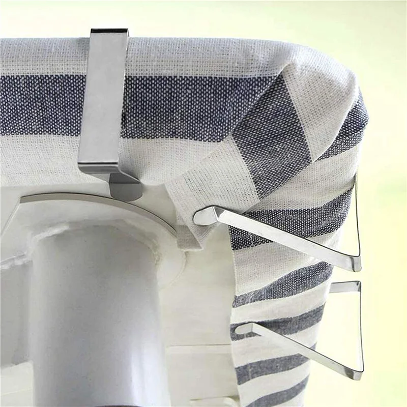 Clip per tovaglia in acciaio inossidabile da 16 pezzi, morsetti per copertura da tavolo regolabili antiscivolo Clip per supporti per tovaglie per feste Picnic-ABQU