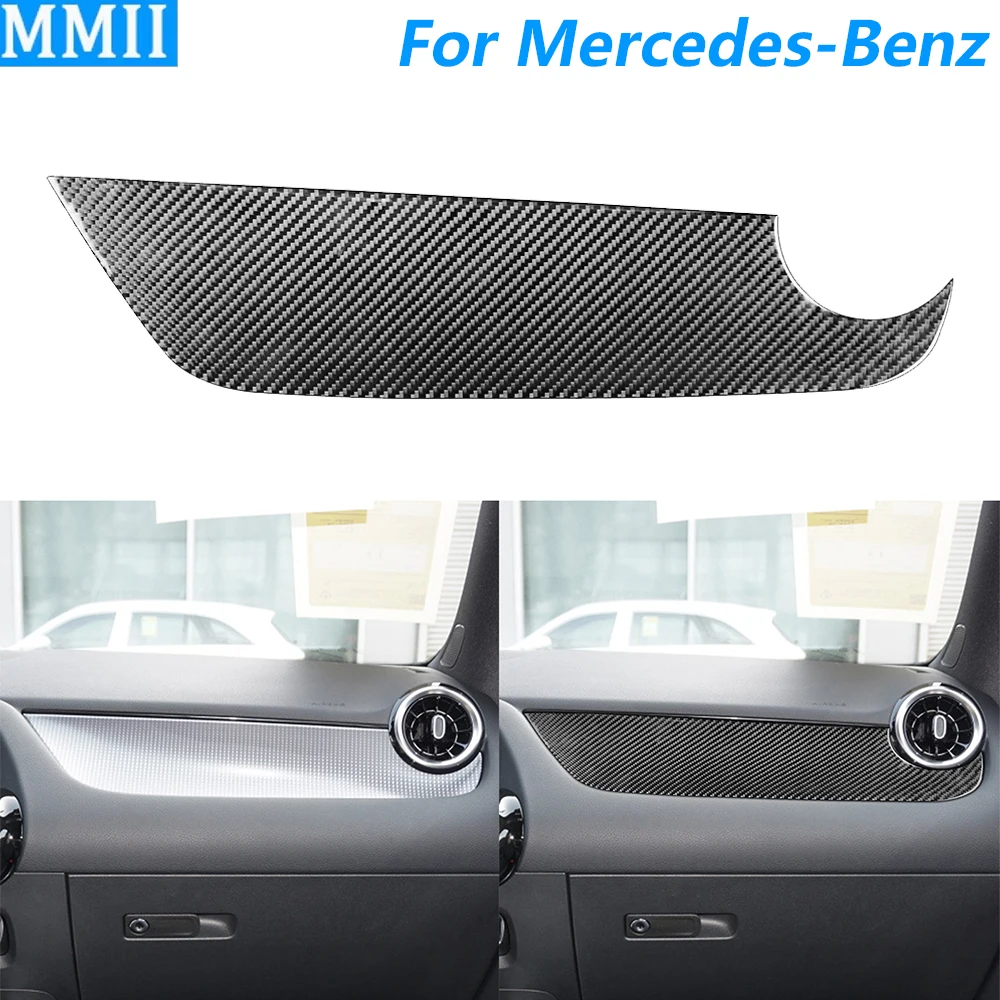 

Для Mercedes-Benz B-Class W247 2019-2024: накладка на приборную панель пассажирского сиденья из углеродного волокна, аксессуар для автомобиля, наклейка