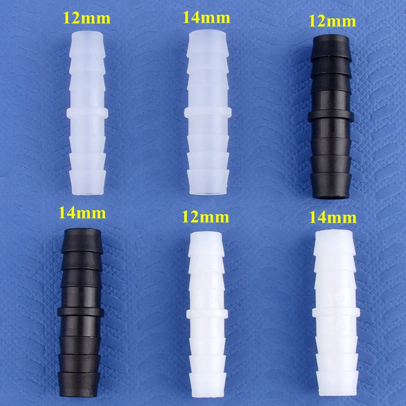 

12mm/14mm PP PE Plastics Direct Connectors Aquarium Fish Tank Hose Pagoda Straight Joints Garden Irrigation Water Pipe Adapter