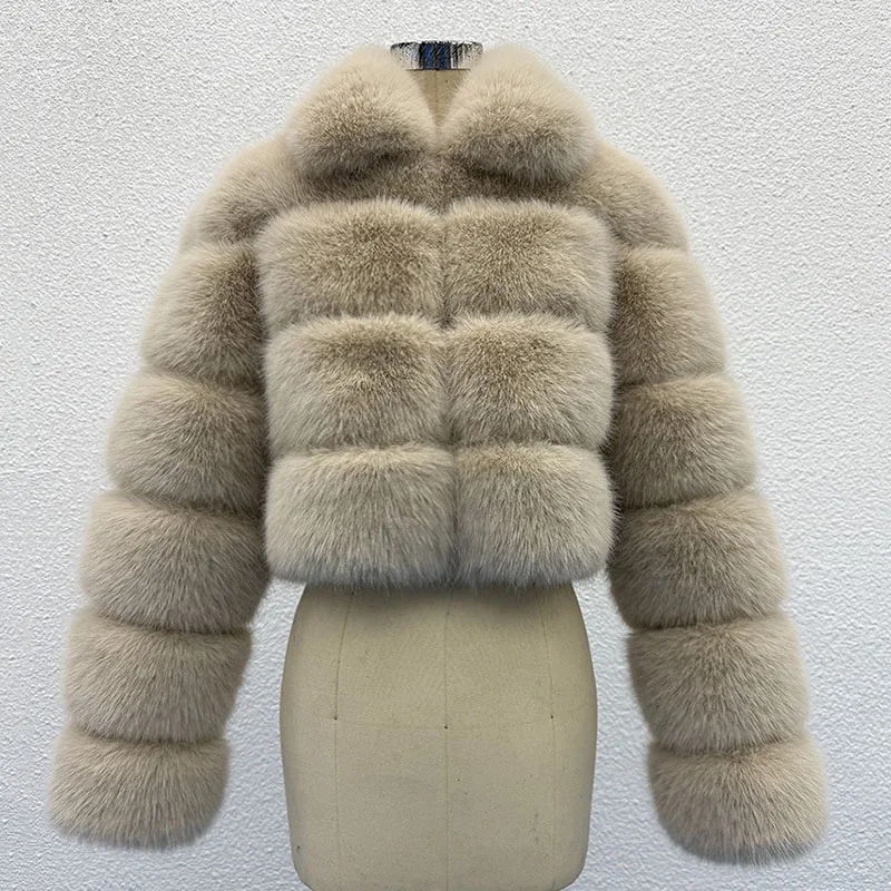 Women Imitation Fox Fur Faux Fur Short Women For Coat 2025 New Winter Thick Fur Coat Temperament Elegance Faux Fox Fur Coat H510