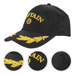 Sombrero de capitán marino para hombre y mujer, gorra de béisbol, disfraz de marinero, barco, barco, accesorios divertidos negros, gorras de algodón para el sol, deportes