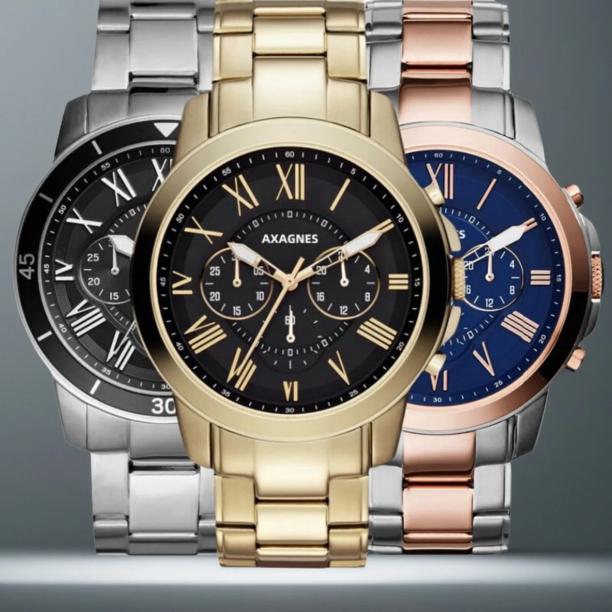 ساعة Grant Shi Ying الأصلية للرجال من الفولاذ المقاوم للصدأ ومتعددة الوظائف لقياس الوقت FS4736/FS4994/FS5267/FS5236