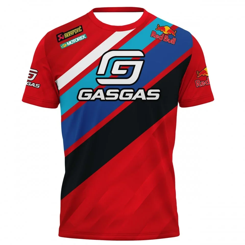 

25-26 Hot-selling Men's Quick-drying Off-road Motorcycle T-shirt GASGAS Printed Comfortable Casual Breathable Short Sleeves 2025
