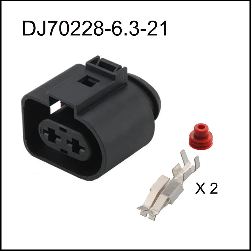 100SET DJ70228-6.3-11/21 auto Waterproof cable connector 2 pin automotive Plug famale male socket Includes terminal seal