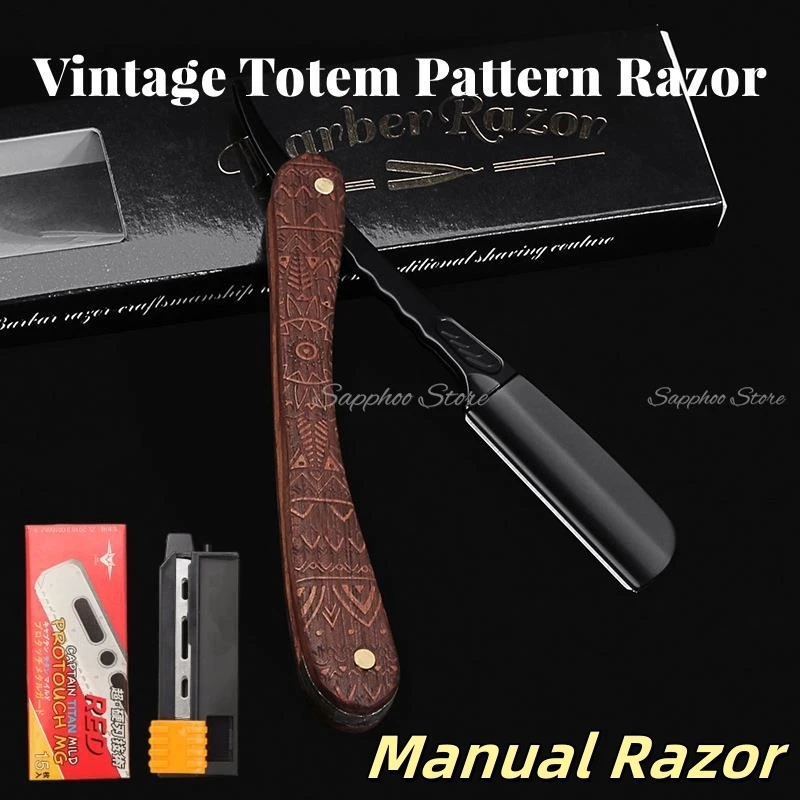 

Japanese Feather Blades Razor Totem Manual Shaver Barber Beard Face Underarm Body Haircut Eyebrow Armpit Hair Removal Knife