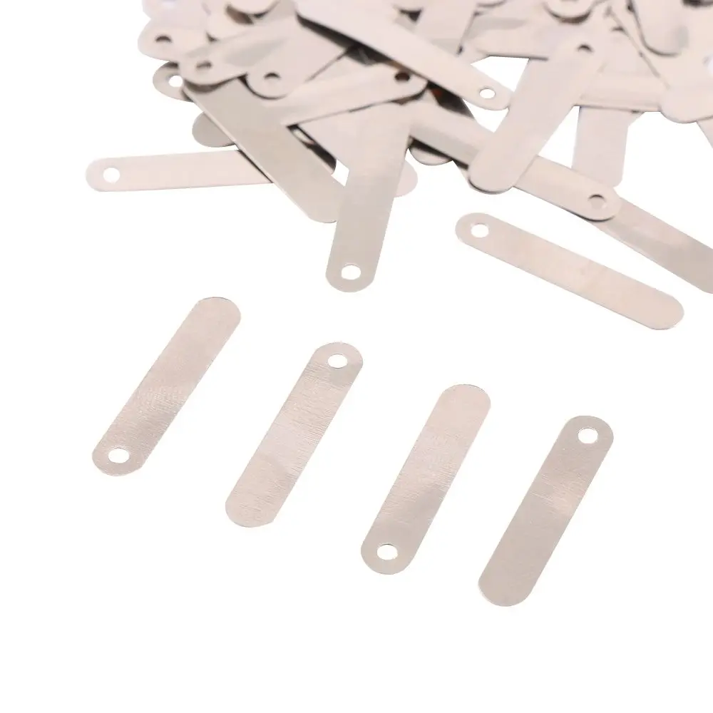 100Pcs for Rechargeable Battery 2.5*0.5cm for Sub C 14500 18650 Connecting Tab Solder Tab Conductive Sheet Nickel Plated
