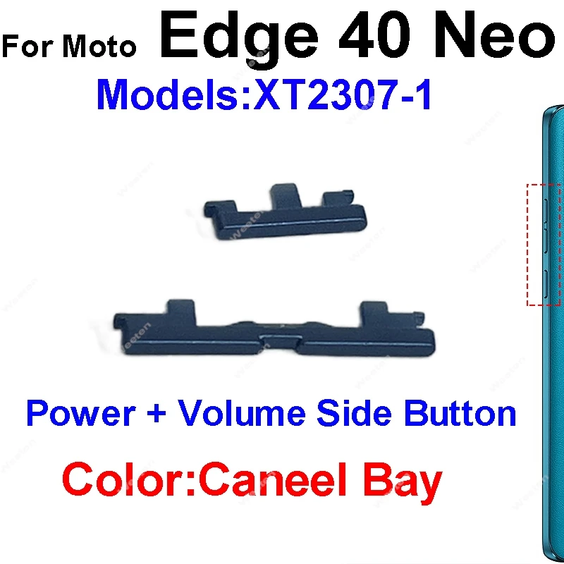 For Motorola MOTO Edge 40 Edge 40 Neo Power Volume Button On OFF Power Volume Side Key Flex Cable Replacement