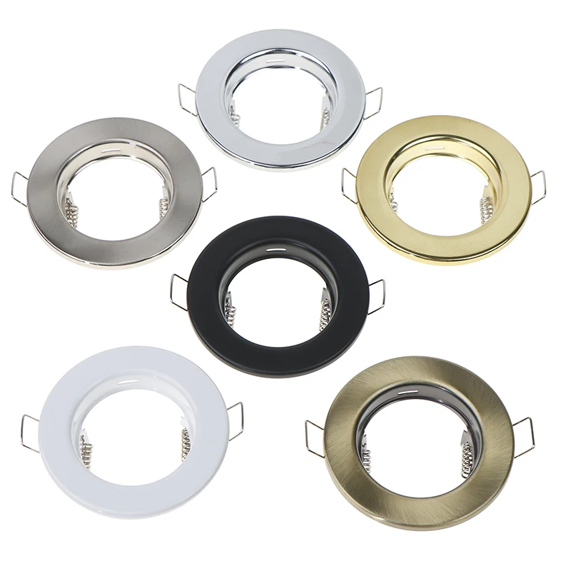 Encaixe Redondo De Downlight Recesso De Metal, luzes Do Ponto De Teto, Terno Do Quadro, Suporte Do Soquete Da Lâmpada