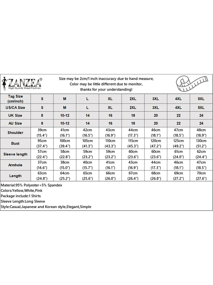 2024 ZANZEA 캐주얼 랜턴 긴팔 상의, 아메리칸 패션 셔츠, 홀리데이 라펠 칼라, 단색 블라우스, 우아한 루즈한 하의