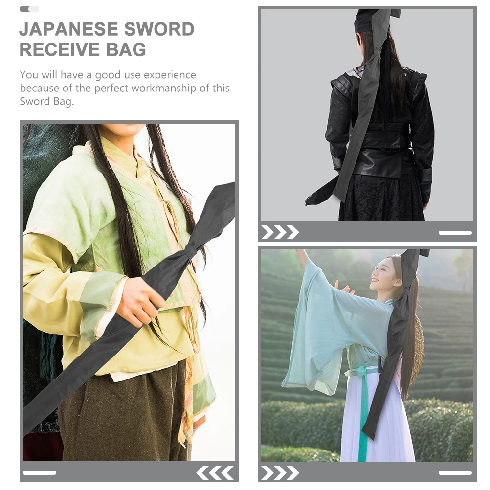

Durable Lightweight Portable Japanese Sword Bag Black Swords Carry Case Storage Pouch Martial Arts Accessories