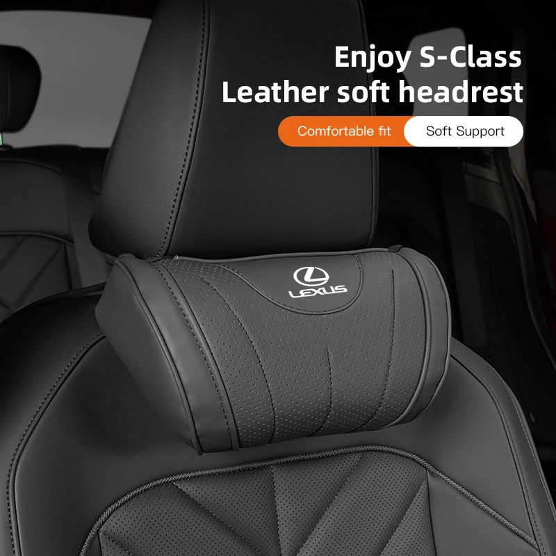 

Car Sticker Lexus Car Seat Headrest Auto Logo Neck Pillow For Lexus LS430 IS250 NX300h ES300h IS350 IS300 RX350 GS350 LX600h SC4