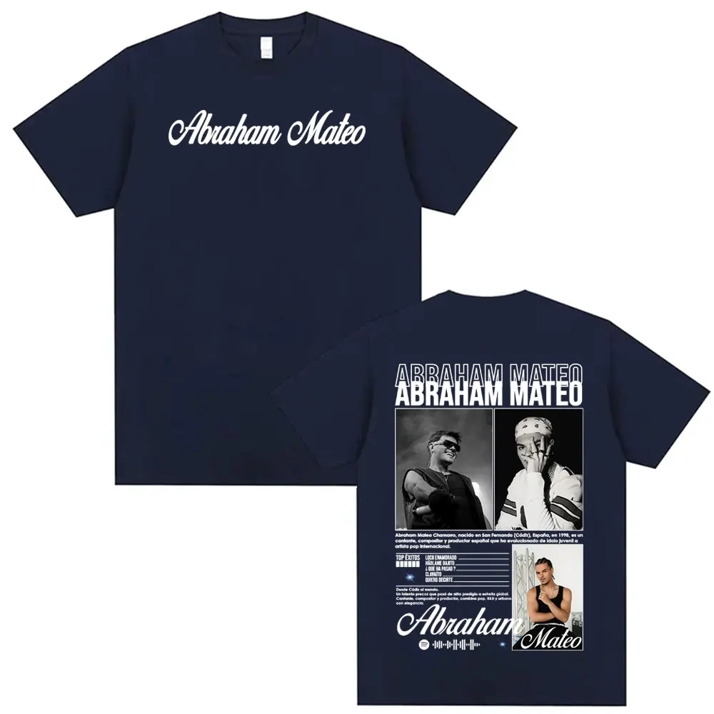 مغني الراب أبراهام ماتيو ألبوم 2025 جولة ميرش تي شيرت الرجال النساء ريترو شارع العليا قصيرة الأكمام تي شيرت موضة 100_ القطن تي شيرت #2