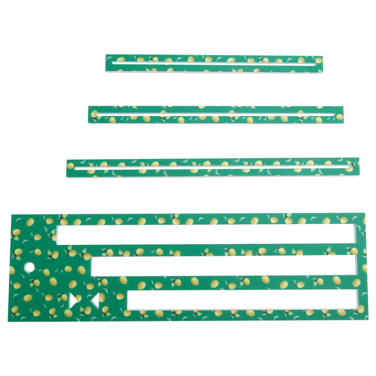 DT38 Zipper Pocket Template, Lemon Pattern Acrylic Zipper Making Templates for 7/8/9 Inch Zippers Measuring Precise Cutting
