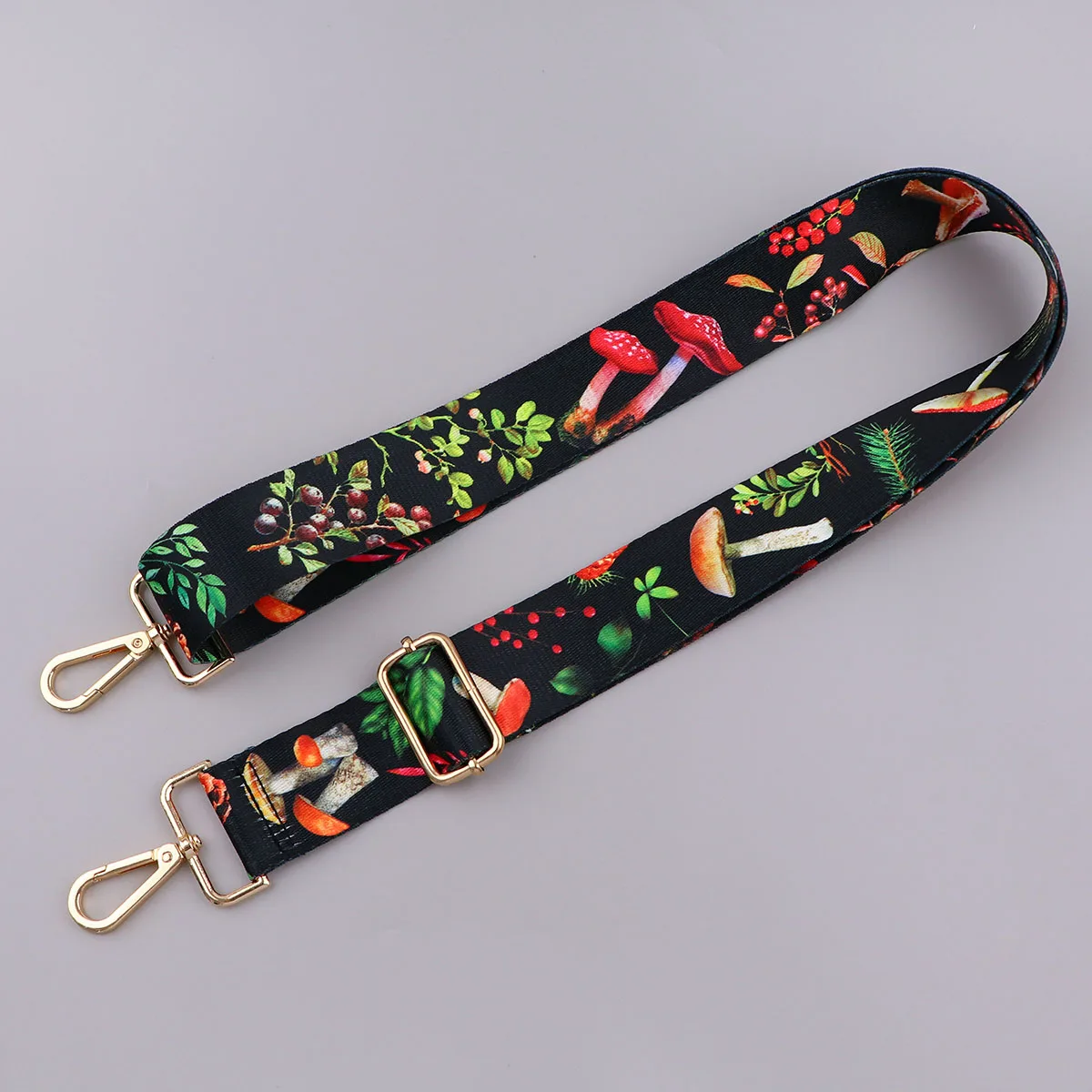 Color Mushroom Pattern Women Single Shoulder Strap Messenger Adjustable Handbag Shoulder Strap DIY Handbag Fashion Accessories