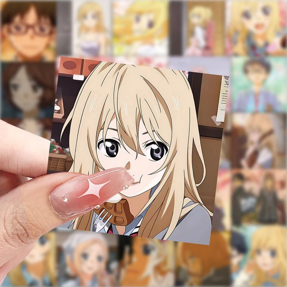 10/30/59pcs Miyazono Kaori Uw Lie In April Stickers Arima Kousei Anime Sticker Scrapbooking Laptop bagage Telefoon Cartoon Decal