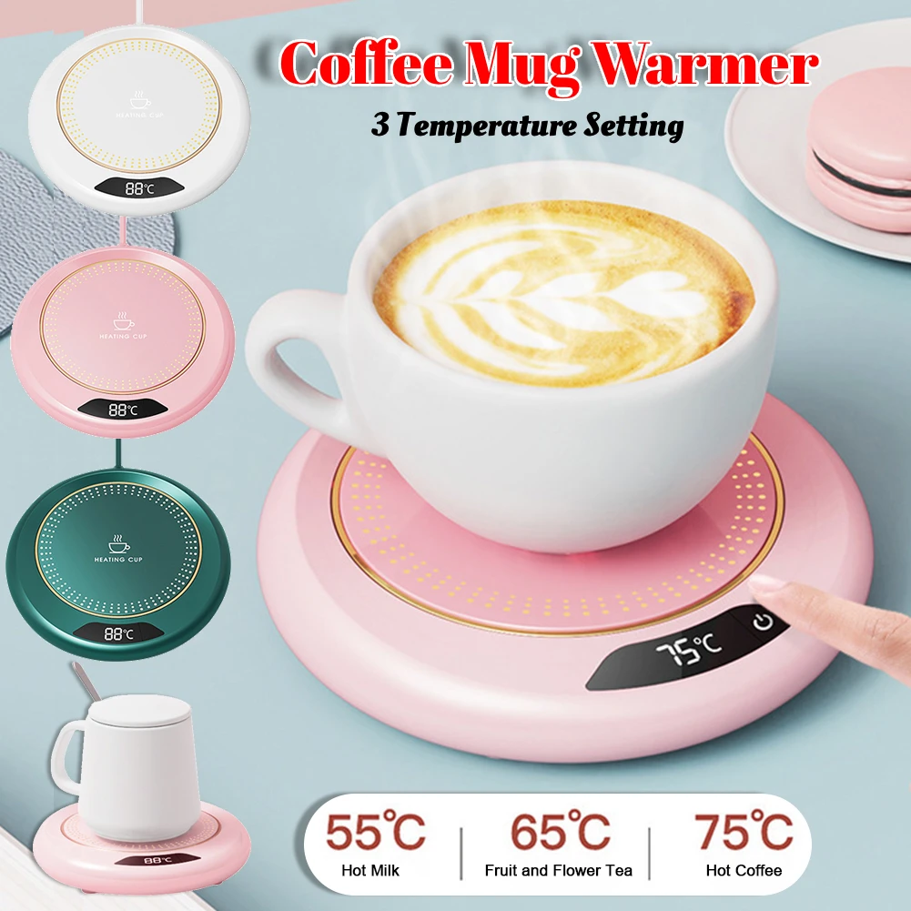 

20W Coffee Mug Warmer USB Constant Temperature Coaster 3-Gear Cup Warmer Milk Tea Water Heating Pad Cup Heater for Home Office
