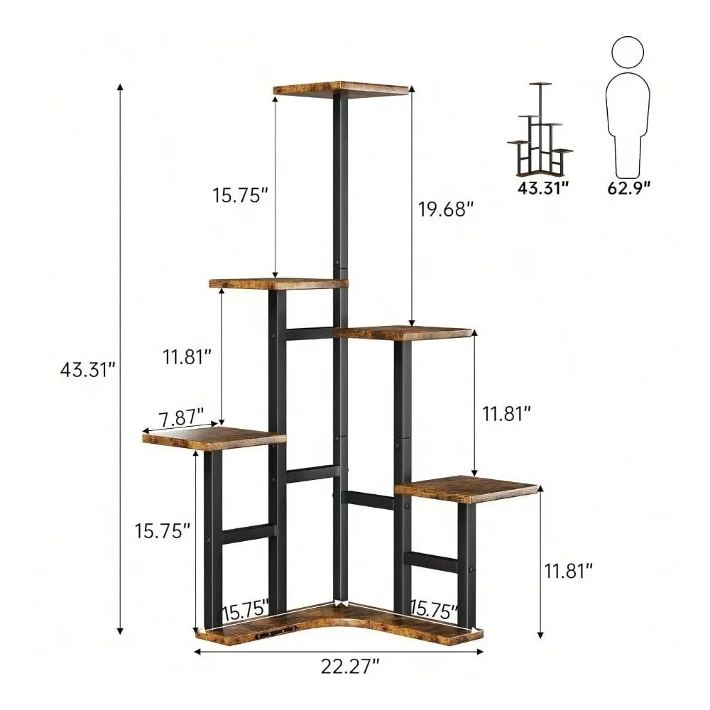 6-Tier Corner Indoor Plant Stand 3