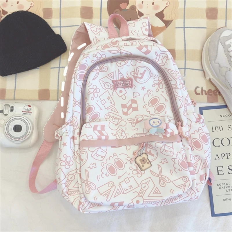 Mochila viaje Harajuku para estudiante, bolso escolar elegante, mochila para ordenador portátil, bolsa para libros