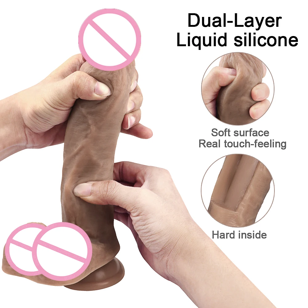 Soft Big Dildo With Strapon Silicone For Women Sex Toys Adults 18 Consolador Para Mujer Penis Realistic Dick Female Erotic Cock