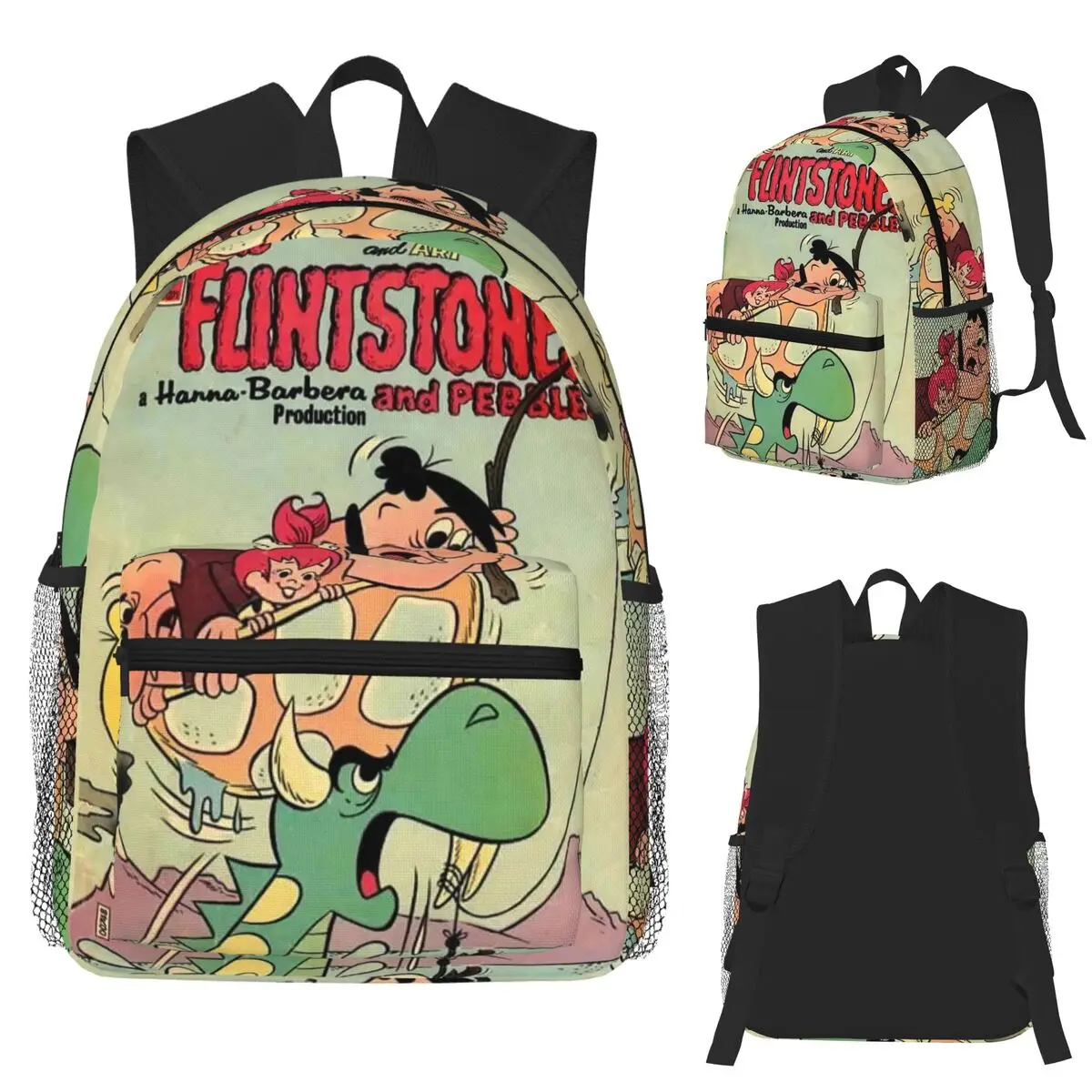 

The Flintstones аниме Fred Flintstone студенческий рюкзак школьная сумка походный дорожный рюкзак для мужчин и женщин Bookbag сумки на плечо