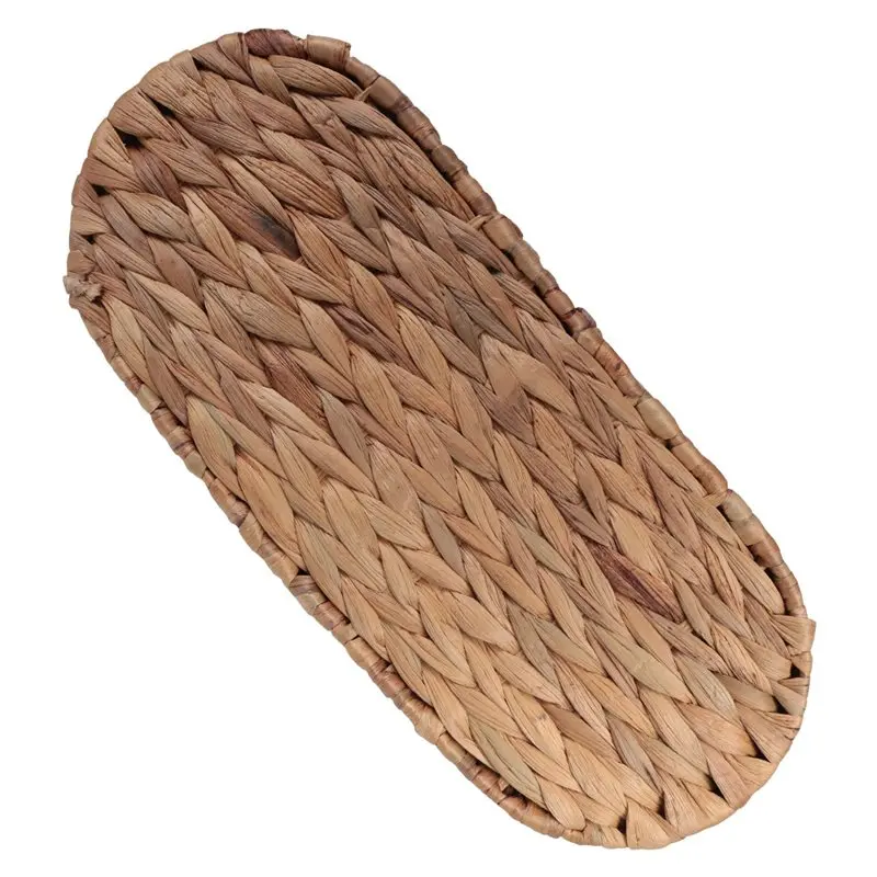 BHBL Toilet Paper Storage Basket, Water Hyacinth Wicker Storage Holder for 6 Rolls Toilet Paper with Built-in Handles