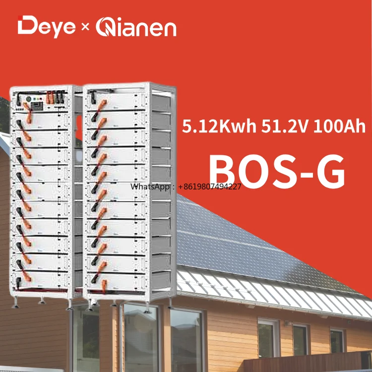 Batería de Litio de Alto Voltaje BOS-G LiFePO4 51.2V 100Ah 5.12kWh con Comunicación CAN, IP65, Sistema de Almacenamiento de Energía Solar 6000