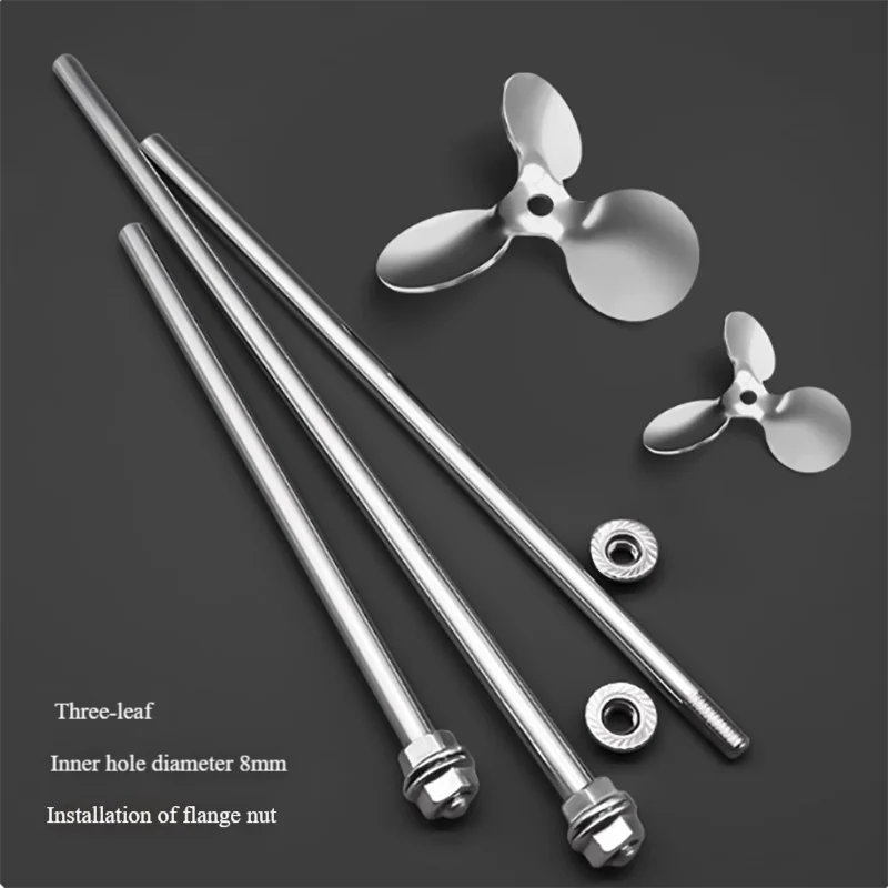 

Laboratory stainless steel stirrer head three-leaf spiral blade nut installation 8mm hole diameter