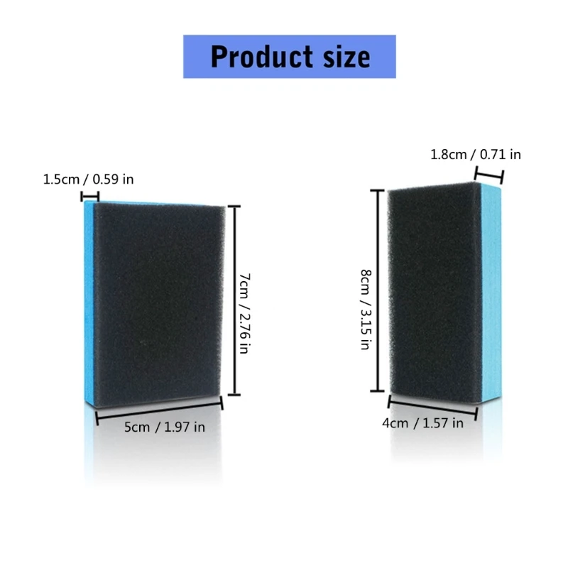 Picture 7: 2pcs Crystal Plating Sponge Block Car Ceramic Coating Applicator Sponge