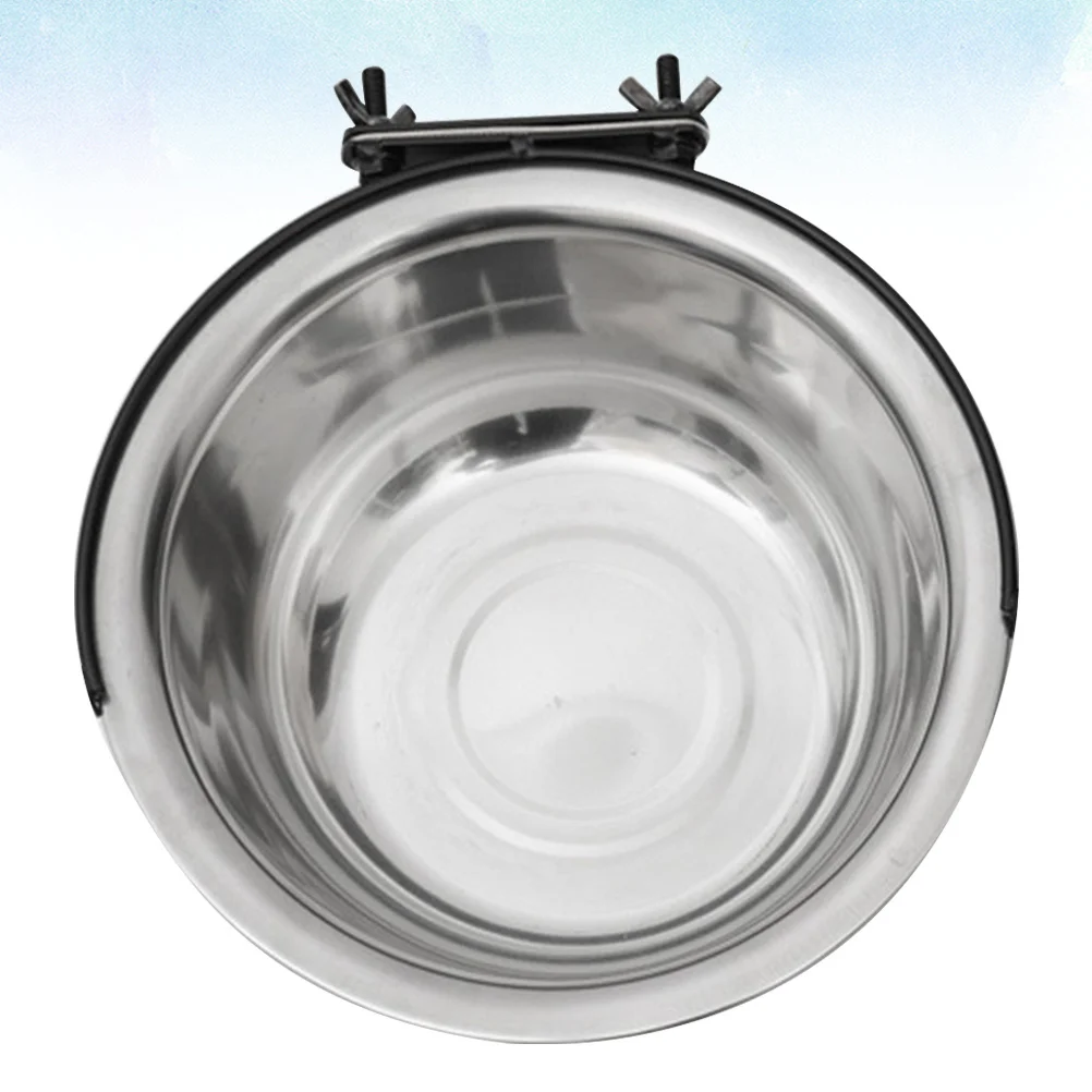 

1pc Stainless Steel Dog Bowl 250Ml Food Water Container For Cats Birds Hanging Coop Cup Dishwasher Safe Rustproof