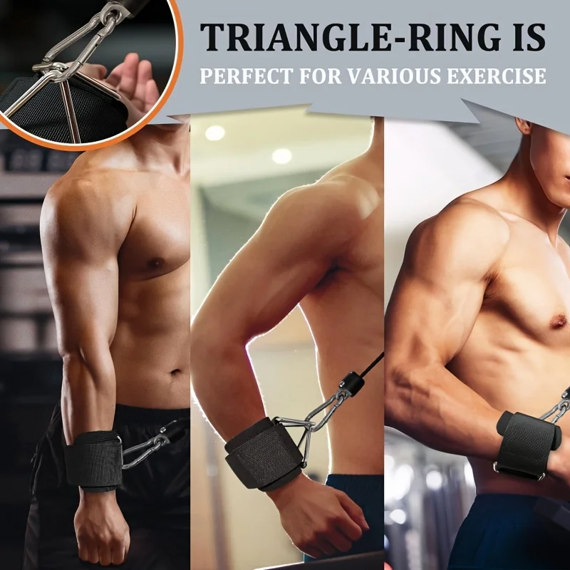 1 Pc Wrist Cuffs for Cable Machine, Adjustable Neoprene Padding, One Size Fit All, Fitness Wrist Straps for Men Women