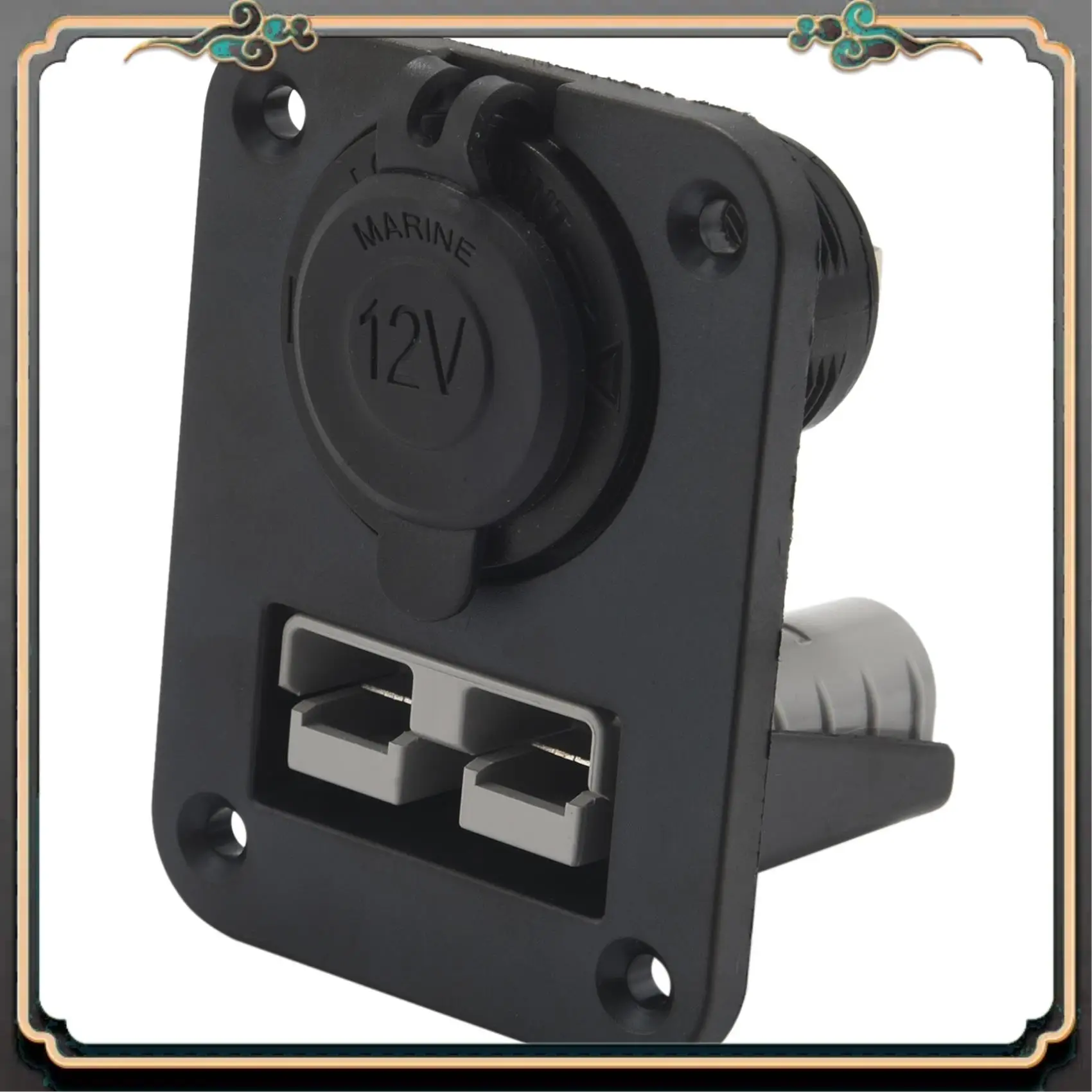 

M45K-For Anderson Plug C-Igarette Lighter Socket Charger Flush Mount Recessed Plate For Caravan Camper Boat Truck