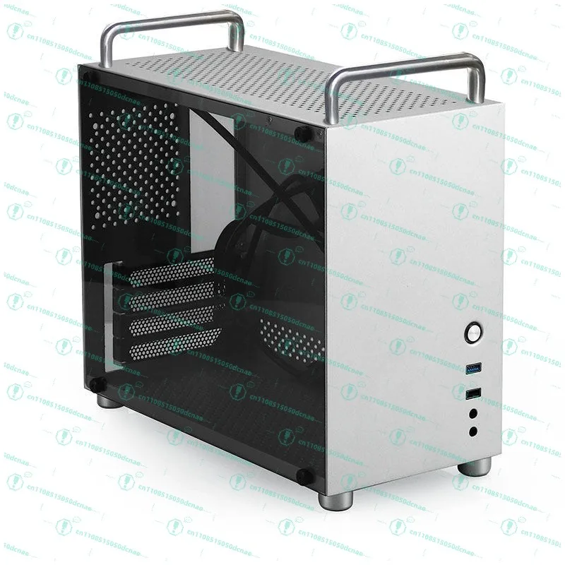 HX100 Handle All Aluminum Gaming Glass Desktop Computer Case SFXATX Power Supply