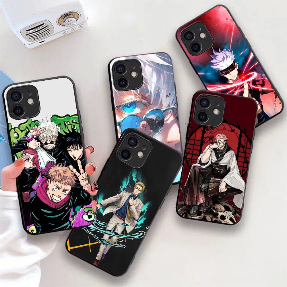 Flexible TPU Case For iPhone X XS 7 8 11 14 15 Plus Pro Max WX-38 Jujutsu Kaisen