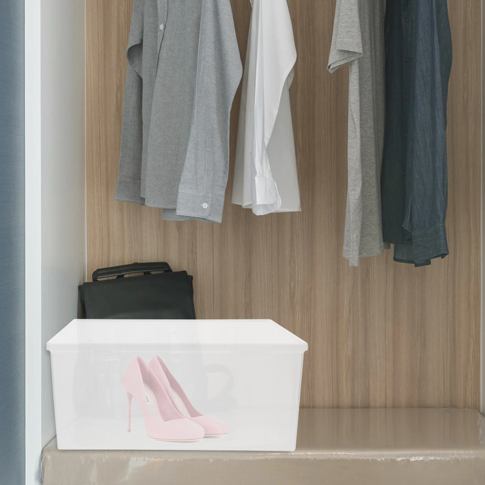 

Transparent Dust proof Shoe Boxes Clear Plastic Stackable Storage Bins For Sneakers High Heels Boots ganize Closet Under Bed