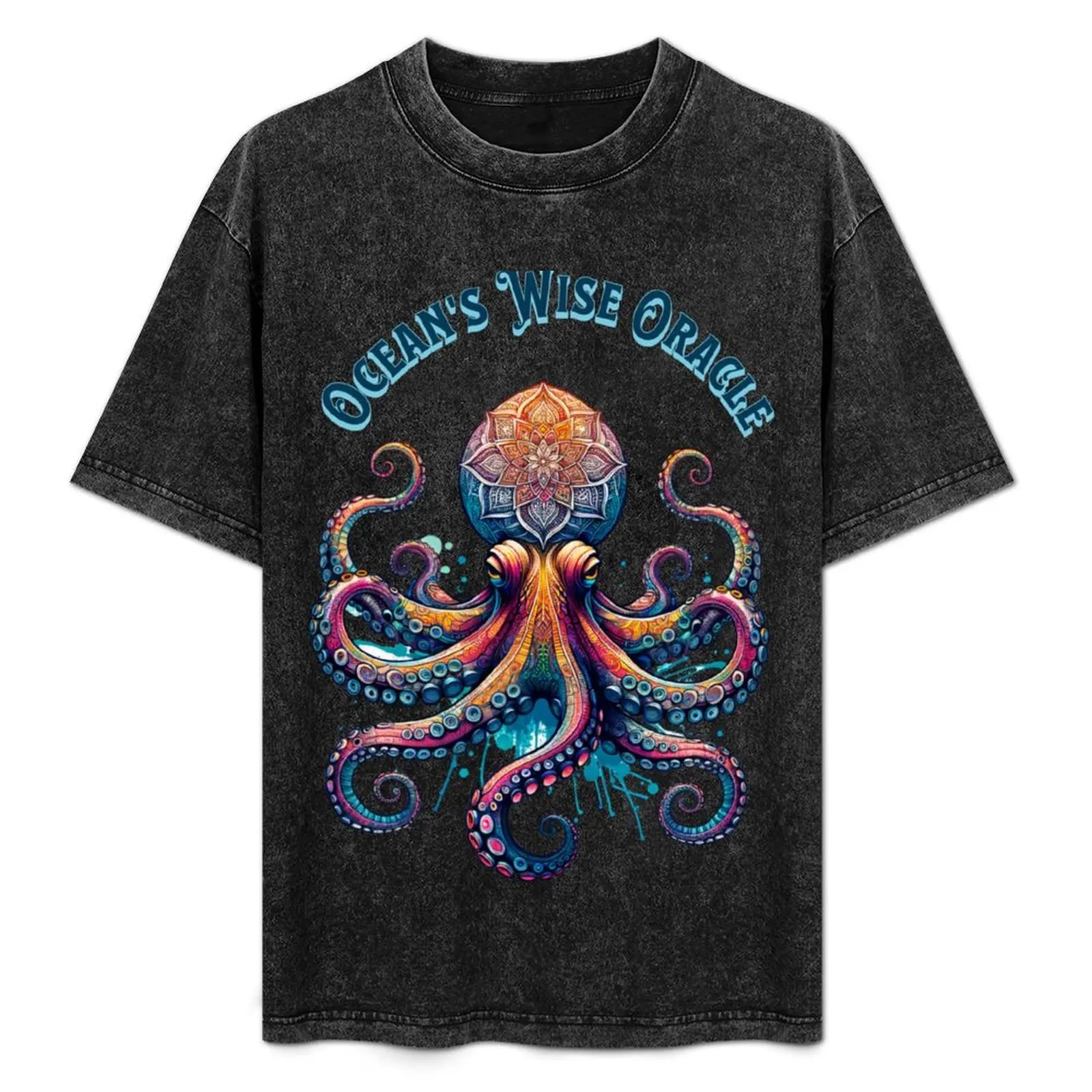 Mandala Octopus Ocean's Wise Oracle T-Shirt hippie clothes man t shirt rapper graphic tees heavy weight t shirts for men