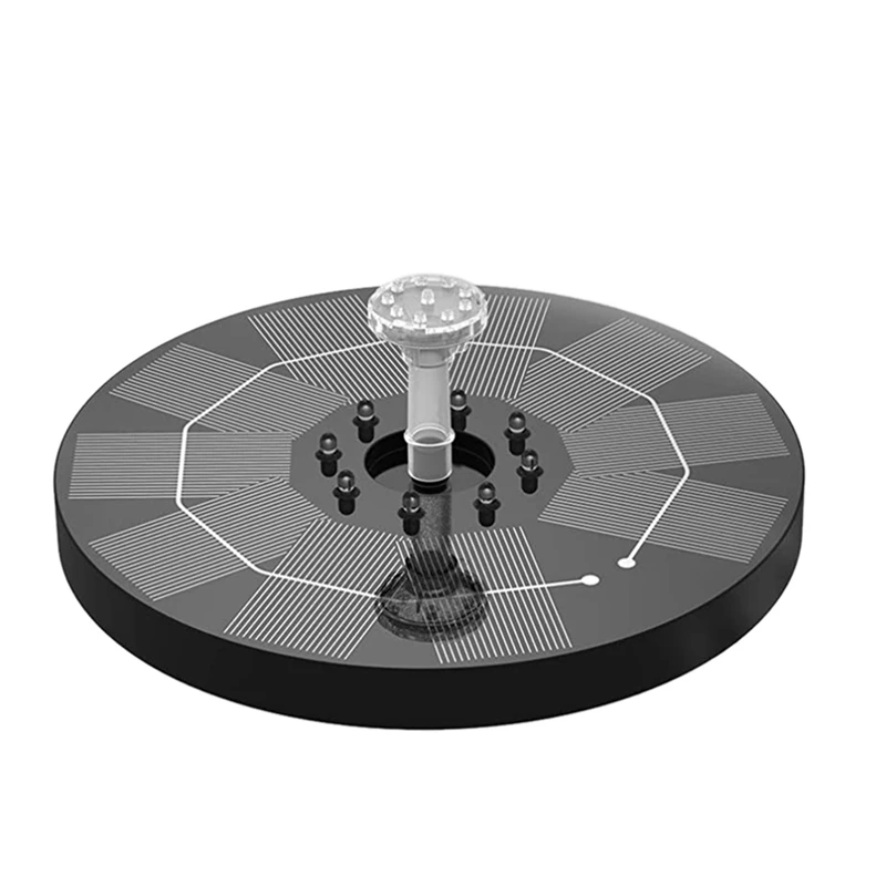 

Новый насос для фонтанов на солнечных батареях, 3,5 Вт, 180 мм, флуоресцентный фонтан, аккумулятор 3000 мАч, 6 моделей, насос для пруда на солнечных батареях