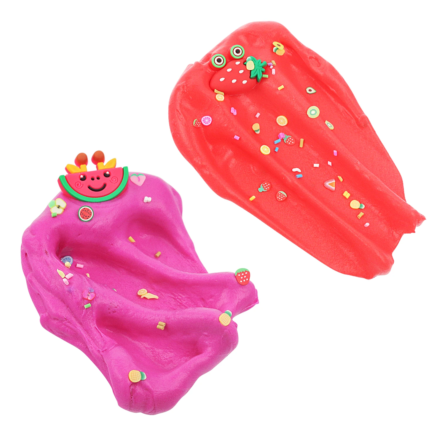 5pcs cute fruit, cotton puree slime, cartoon fruit set of 350ml, available for entertainment and leisure