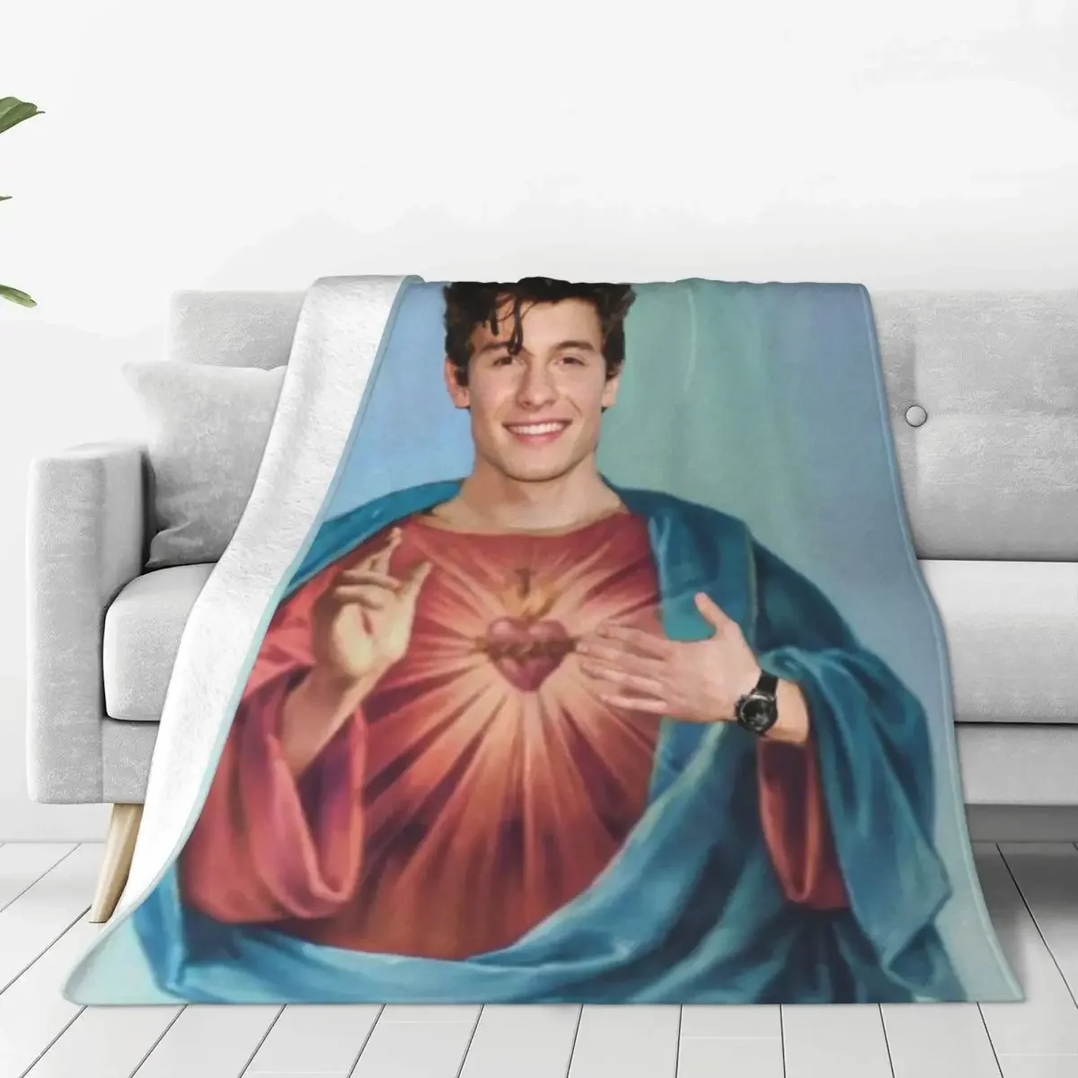 Shawn Mendes Music Singer Flannel Blanket Quality Warm Soft Model Funny Religious Throw Blanket Winter Camping Bed Bedspread