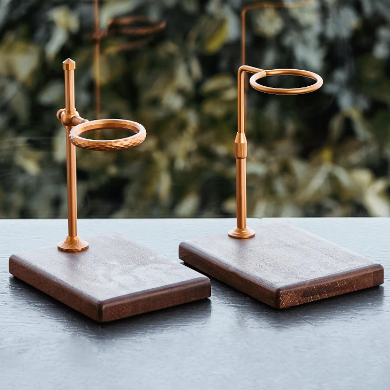 Luxury Wooden Dripper Coffee Filter Holder, Coffee Tools Set, Cafe Paper Filter, Glass Cone Cup Stand for Coffee Corner