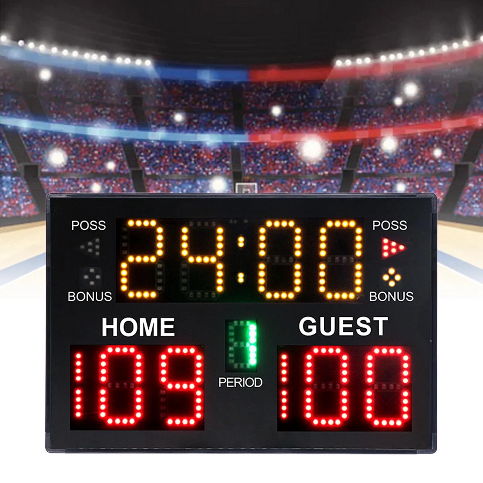 Digital Basketball Scoreboard LED Lightweight Basketball Electronic Scoreboard Easy To Use Remote Controlled for Game Training