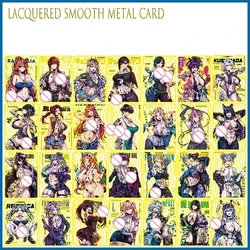 Anime Goddess Story DIY ACG Tsunade Robin Fubuki Lacquer Glossy Sexy Metal Card Boy Play Toys Collectible Card Birthday Gift