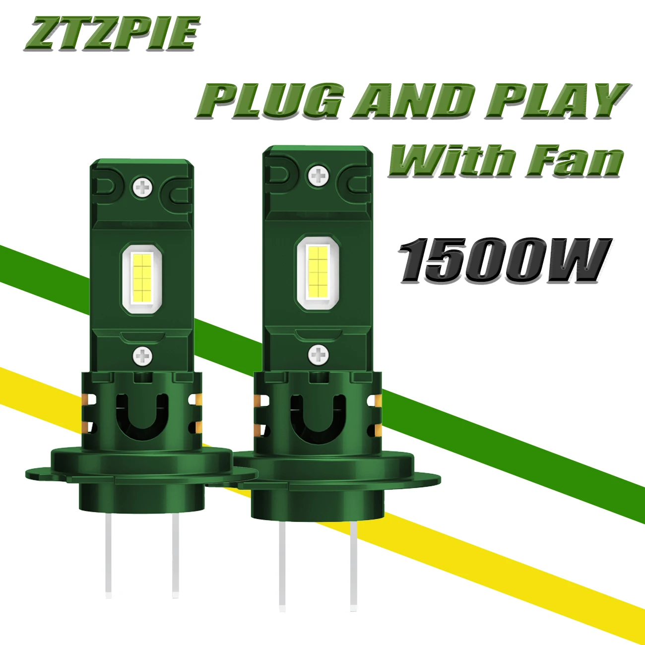 

Plug And Play с вентилятором 1500 Вт 6000K H7 Canbus Led Фара CSP 6650 CHIP Автомобильные противотуманные фары 12 В 1:1 с оригинальным транспортным средством