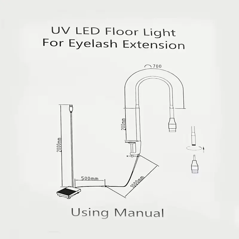 Ultraviolet UV Curing Lamp With Foot Switch Adjustable Focus Nail Beauty Eyelash extend graft UV Curing Lamp