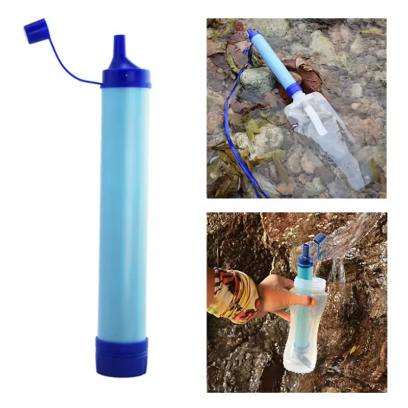 396 Gallon Outdoor Personal Water Filter Ultra-Light 0.01 Micron 4-Stage Filter System Portable Water Purifier Survival Straw