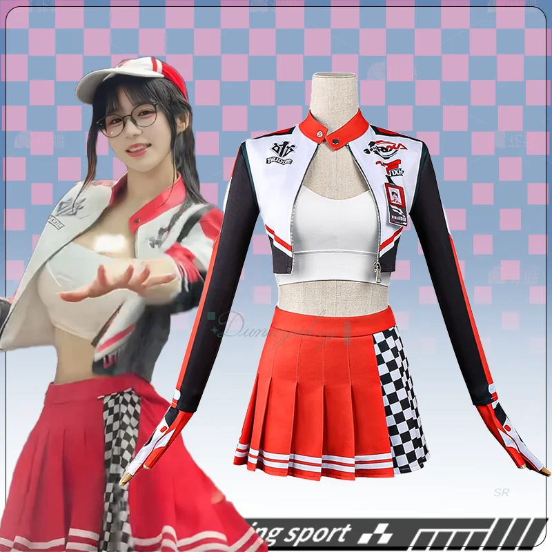 

Kurimi Biker Jacket Sexy Uniform Cosplay Costume Hat Gloves Christmas Halloween Role Play Women Carnival Naraka: Bladepoint