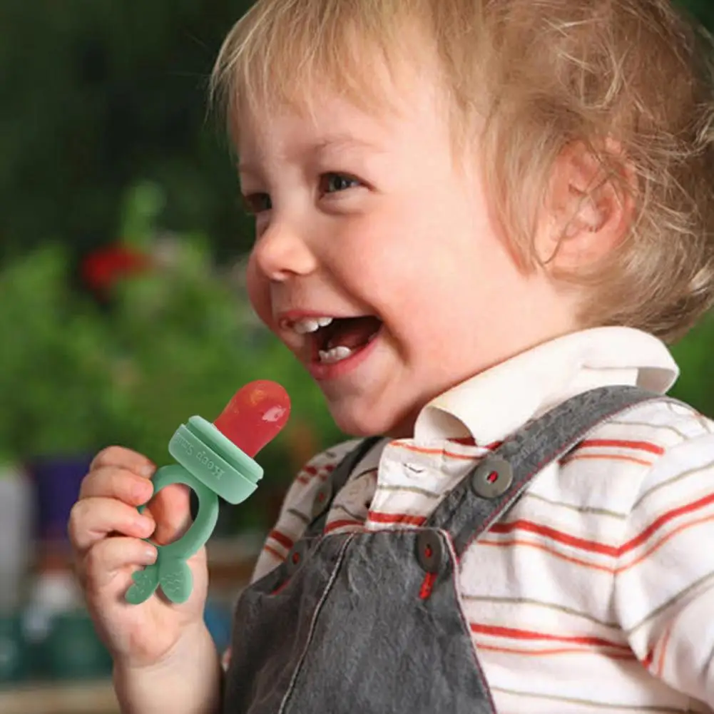 Food Grade Silicone 1 Set Lovely Baby Pacifiers Food Feeder Creative Feeding Pacifier with Cover for Picnic