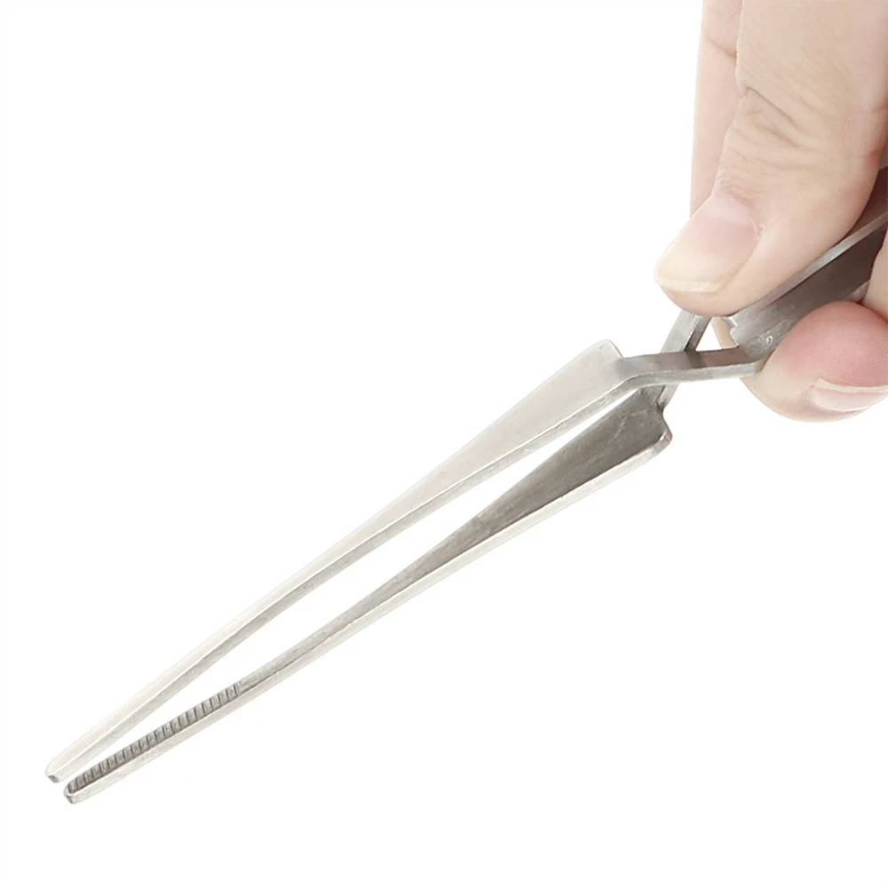 DIYWORK Cross Lock Non-slip Tweezers Stainless Steel Save Effort Maintenance Tools Reverse Action Tweezer